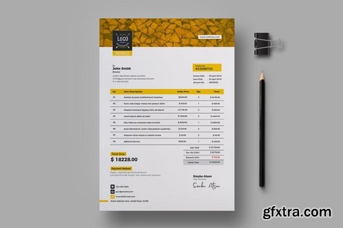 Invoice Template Retro 03