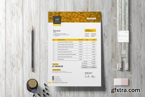 Invoice Template Retro 03