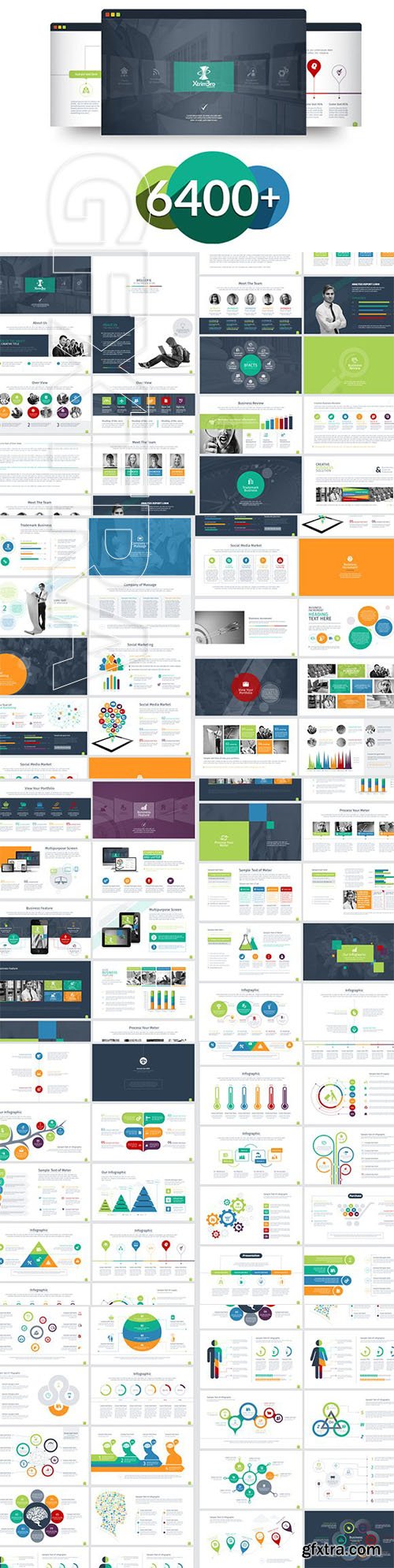 CreativeMarket - Infographic PowerPoint Template 2347953