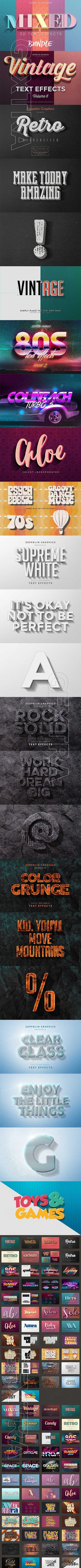 CreativeMarket - 3D Text Effects Bundle Vol3 2348490