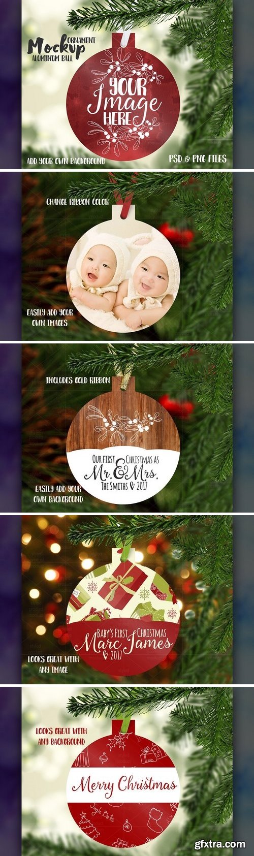 CM - Aluminum Ball Ornament Mockup 1511600