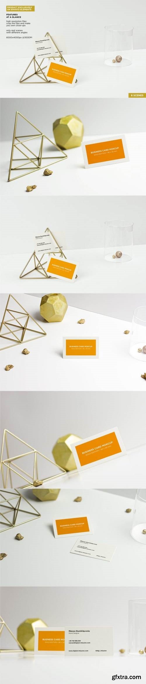 Business Cards Gold Scene