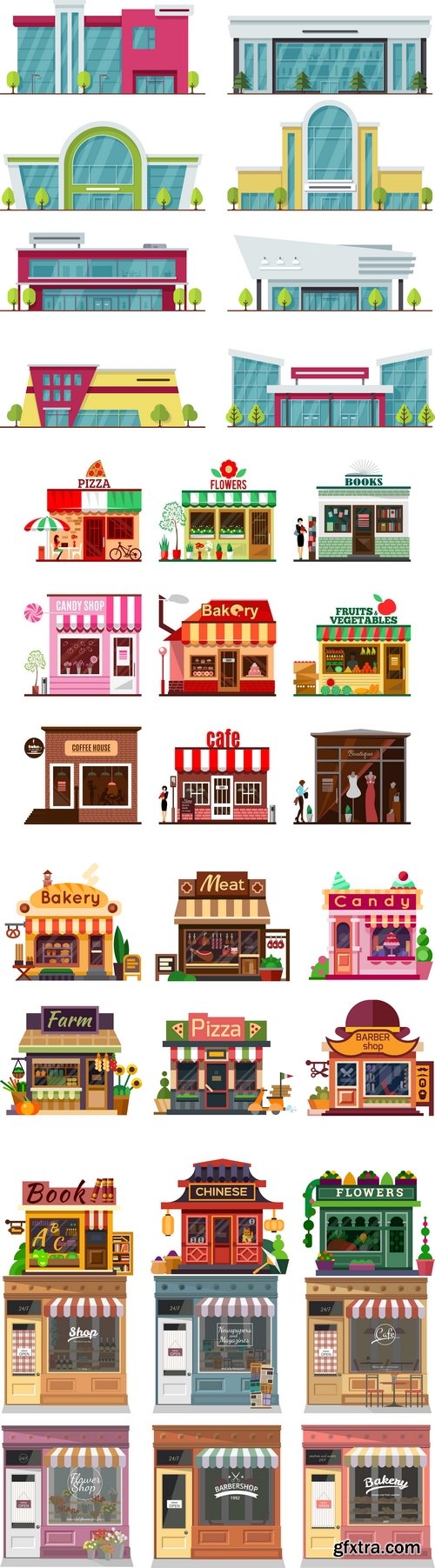 Vectors - Different Shops Set 21