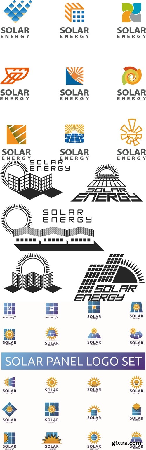 Vectors - Solar Energy Logotypes