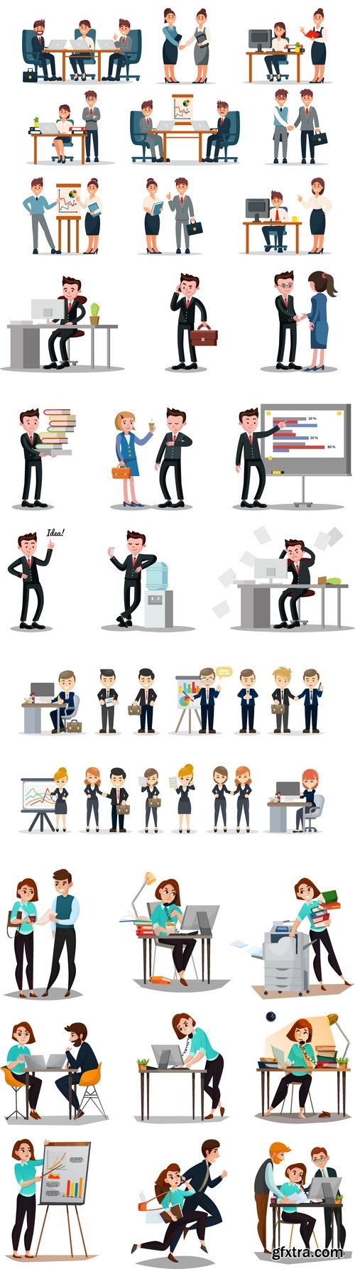 Vectors - Cartoon Business People 16