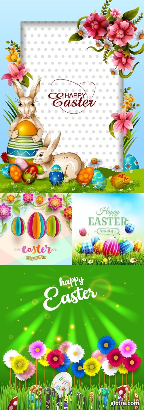 Vectors - Creative Easter Backgrounds 9