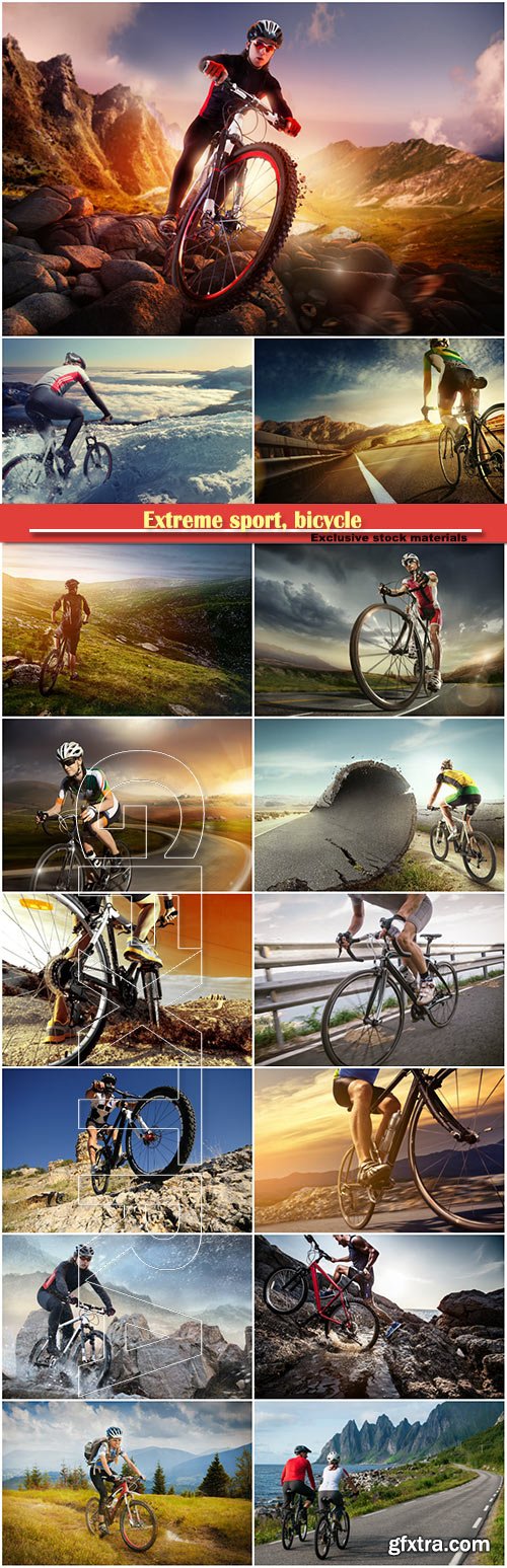 Extreme sport, bicycle and man life style outdoor extreme sport