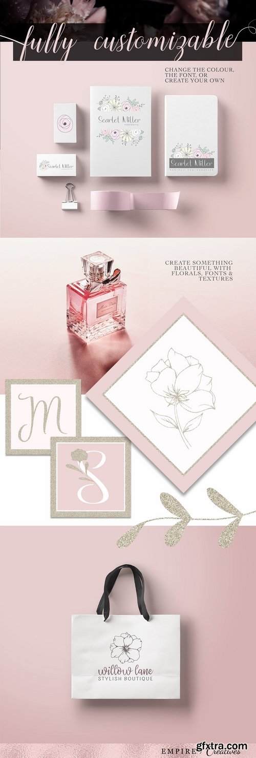 CM - Feminine Logo & Branding Pack 2286011