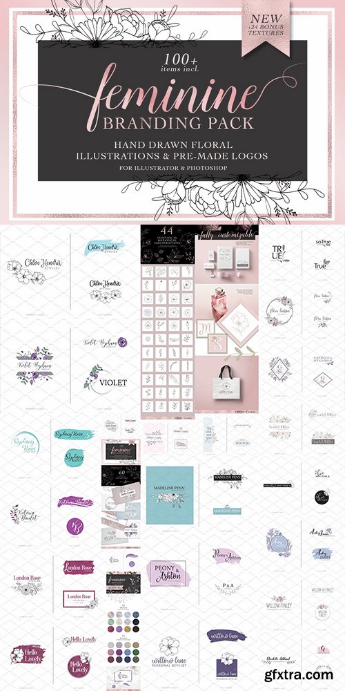 CM - Feminine Logo & Branding Pack 2286011