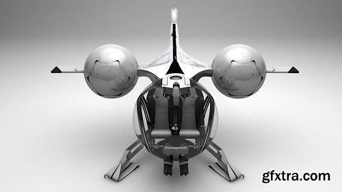 Oblivion Bubbleship 3d Model V.2.1 - Parts Rigged