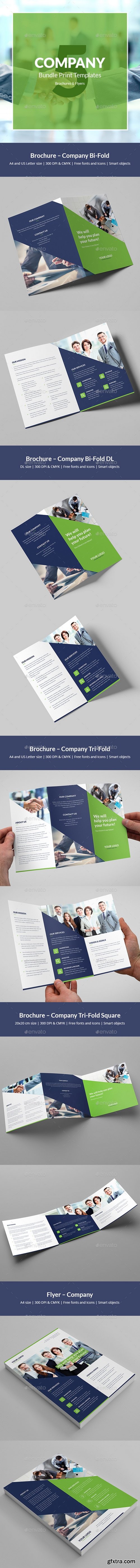 Graphicriver - Company – Brochures Bundle Print Templates 5 in 1 21473552