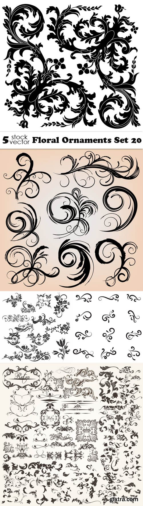 Vectors - Floral Ornaments Set 20