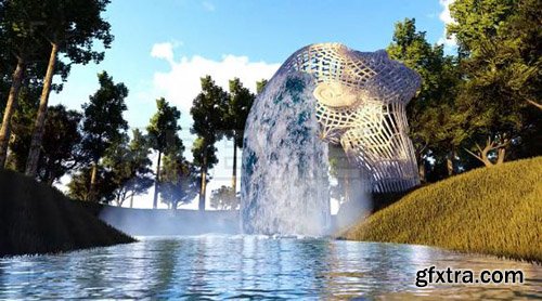 Fantasy Waterfall Fountain - Motion Graphics 65246