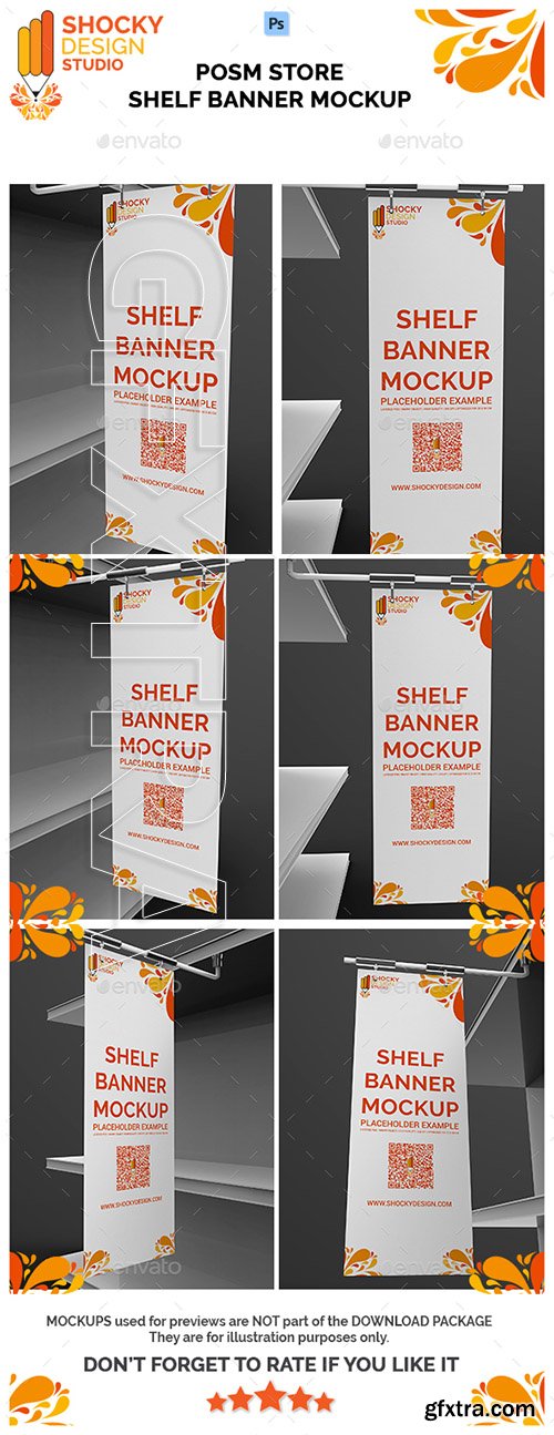 GraphicRiver - Posm Store Shelf Banner Mockup 21553591