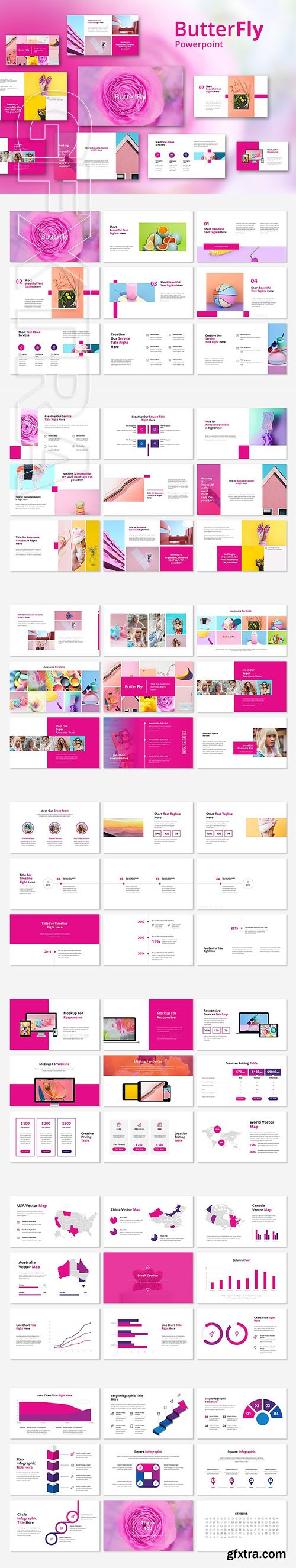 CreativeMarket - ButterFly Powerpoint 2348931