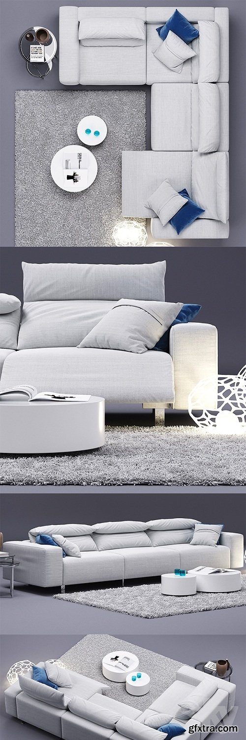 Play sofa, Biba Salotti 3d Model