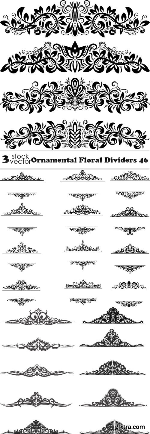 Vectors - Ornamental Floral Dividers 46