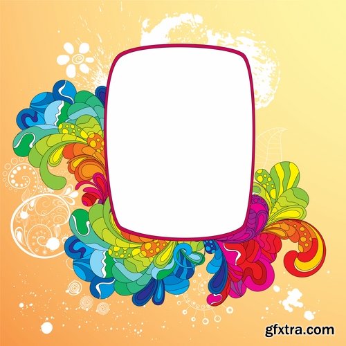 Multicolored rainbow flyer background is colors vector image 25 EPS