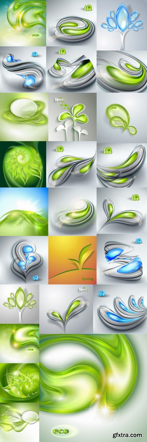 Abstract background is a wave spring splashes drop vector image 25 EPS