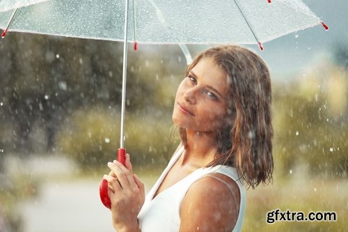 Rain water wet asphalt autumn umbrella splashes 25 HQ Jpeg