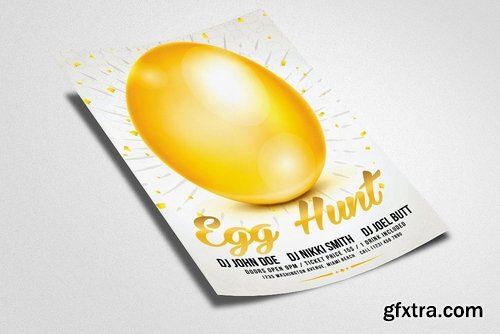 CM - Easter Egg Psd Flyer Template 2323618
