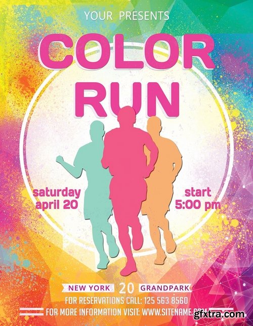 CM - Color Run Flyer And Poster 2325258