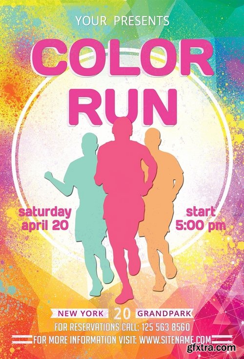 CM - Color Run Flyer And Poster 2325258