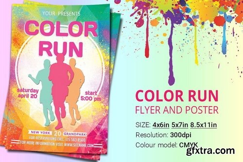 CM - Color Run Flyer And Poster 2325258