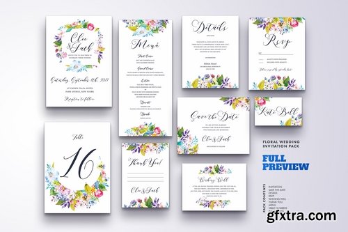 CM - Floral Wedding Invitation Set Vol.3 2319093