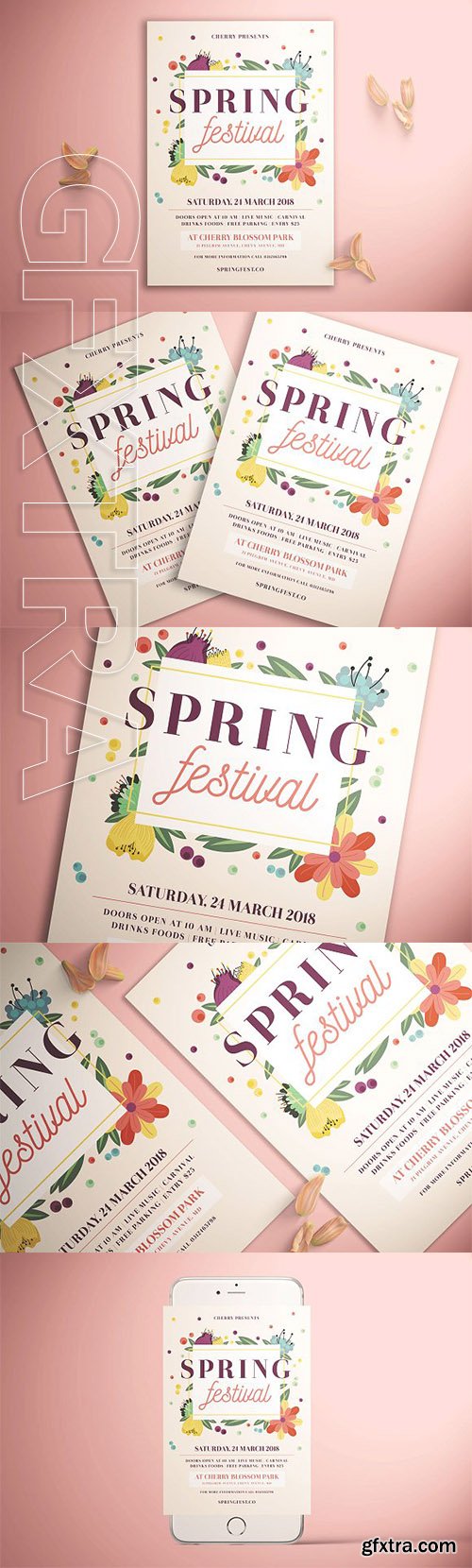 CreativeMarket - Spring Festival Flyer 2334146