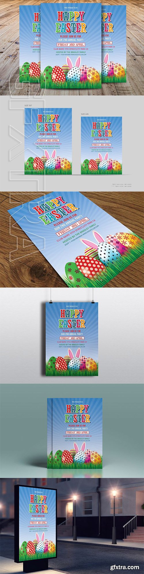 CreativeMarket - Happy Easter Party Flyer Template 2348541