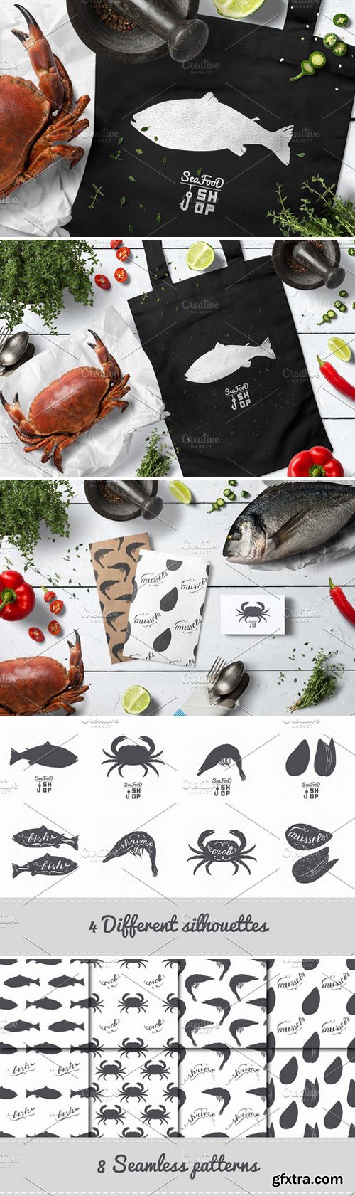 CM - Seafood shop illustrations 2323269