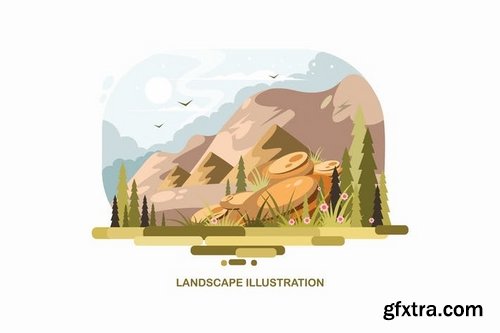 Landscape Illustration Vector