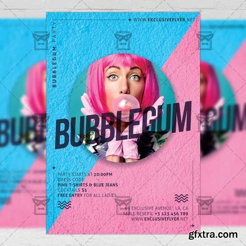 Bubblegum Party – Club A5 Flyer Template