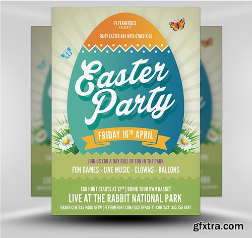 Easter Party Flyer Template v6