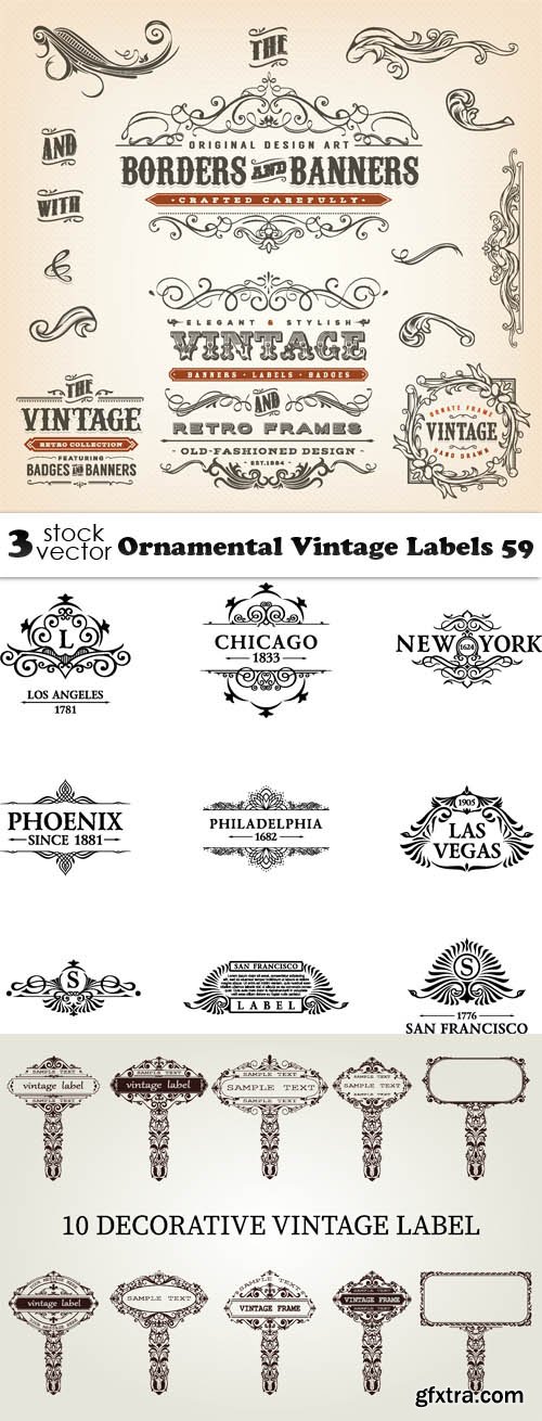 Vectors - Ornamental Vintage Labels 59