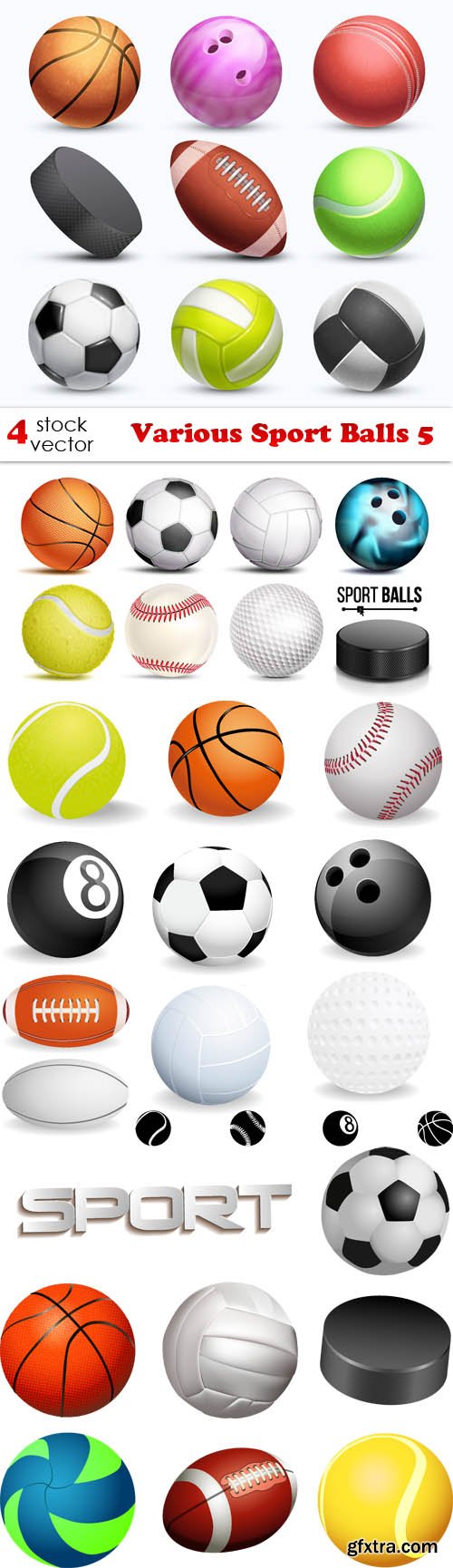 Vectors - Various Sport Balls 5