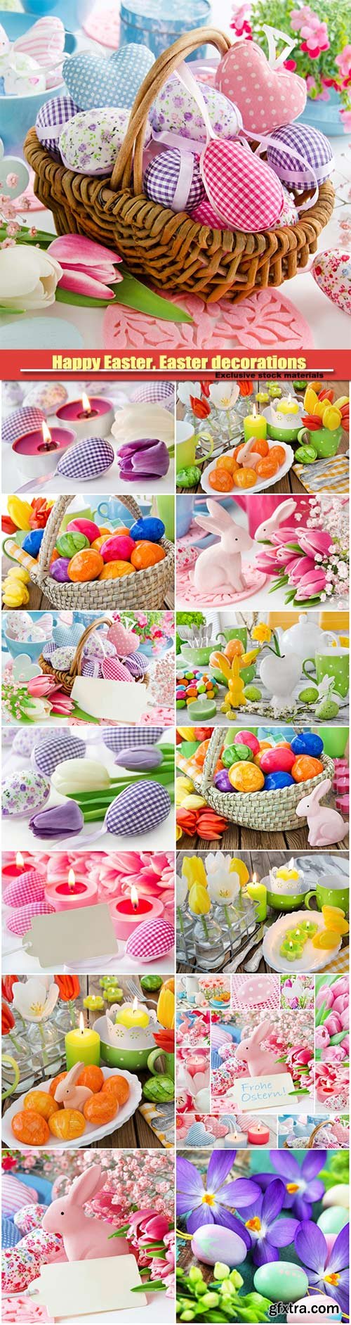 Happy Easter, Easter decorations, Easter eggs, Easter bunny