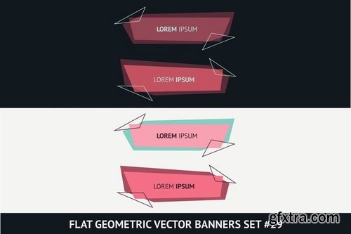 Timelane Infograpics and Geometric Vector Banners Set