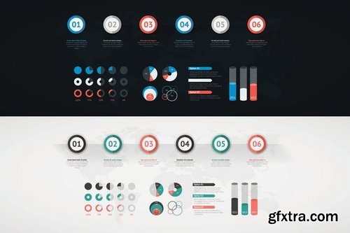 Timelane Infograpics and Geometric Vector Banners Set