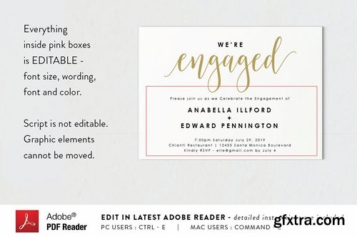 CM - Gold Engagement Invite -Editable PDF 2325582