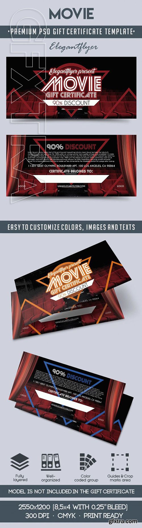 Movie – Premium Gift Certificate PSD Template