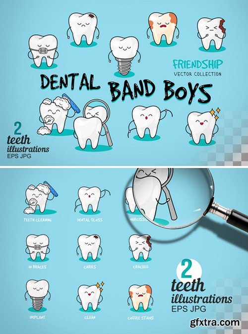 CM - Happy teeth set. Dental print 2323171