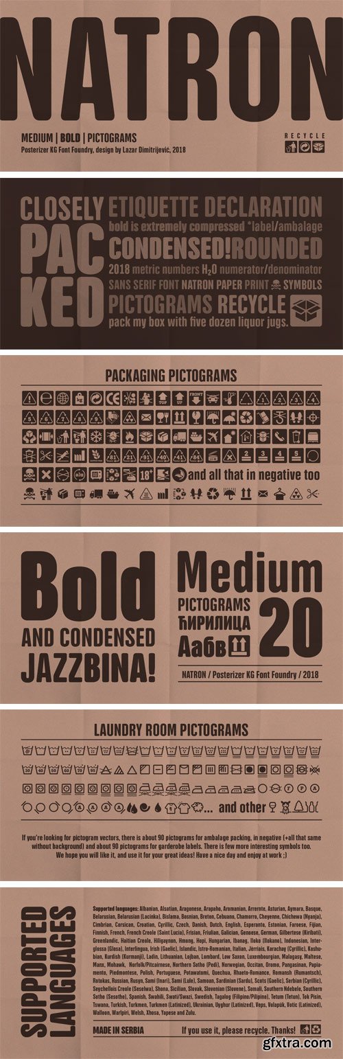 NATRON Font Family