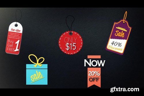 Shopping Labels After Effects Templates 29630