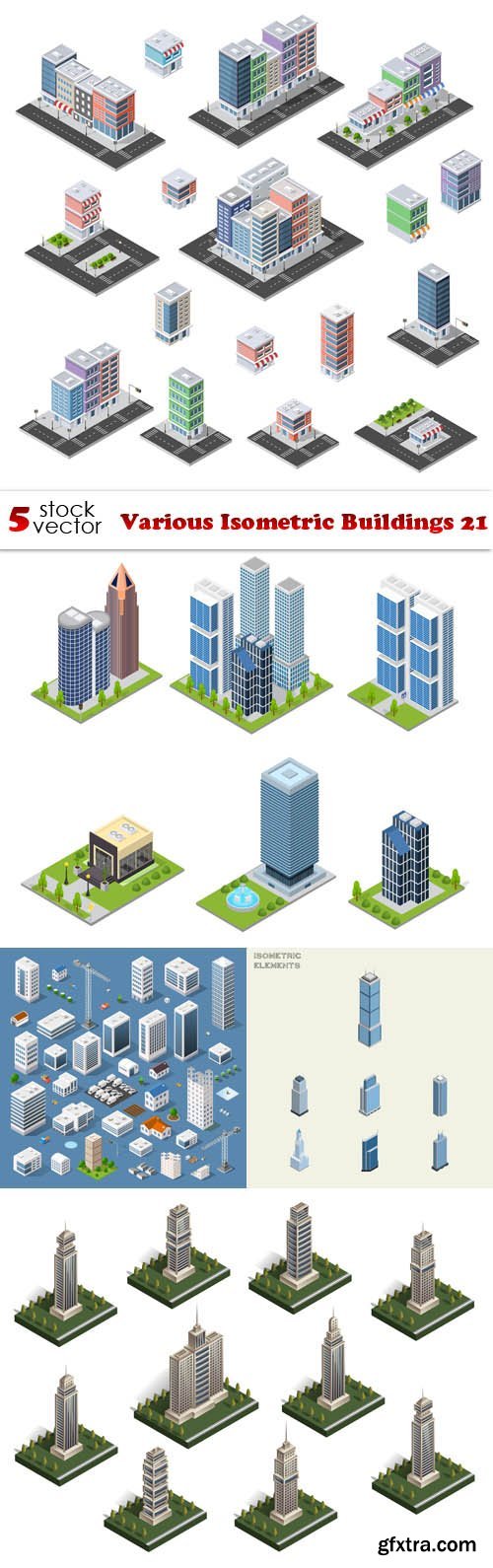 Vectors - Various Isometric Buildings 21