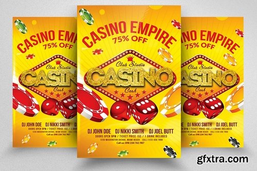 CM - 10 Casino Night Flyers Bundle 2324191