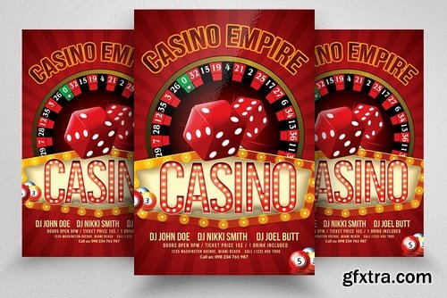 CM - 10 Casino Night Flyers Bundle 2324191