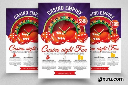 CM - 10 Casino Night Flyers Bundle 2324191