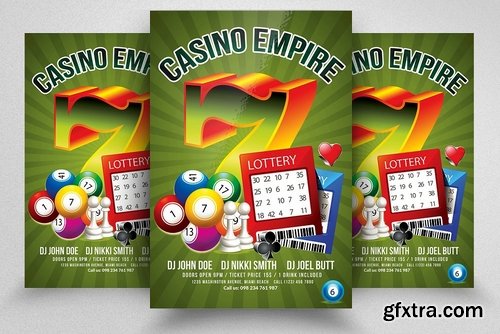 CM - 10 Casino Night Flyers Bundle 2324191